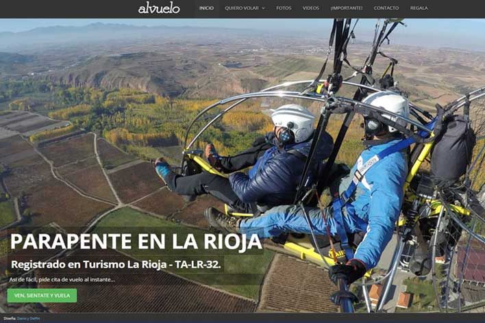 Pagina web al vuelo la Rioja